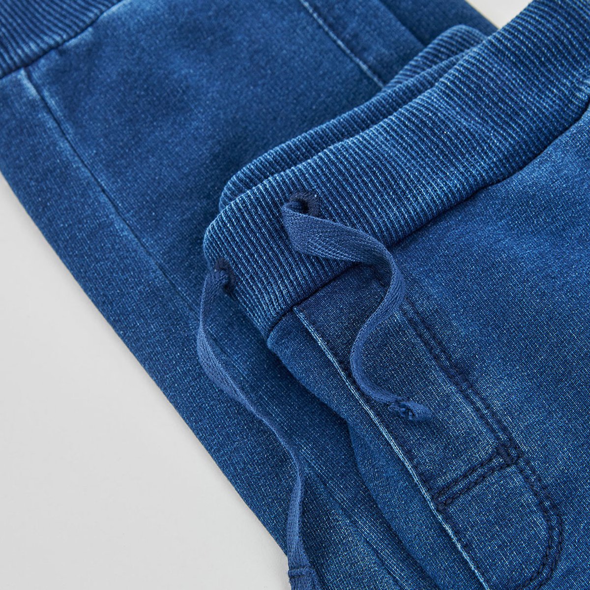 Pantalon molleton garçon denim bleu, BOBOLI