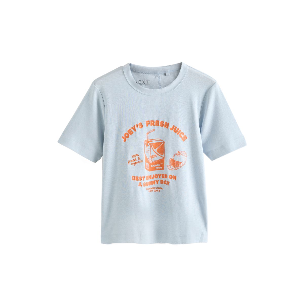 T-shirt ras du cou imprimé à manches courtes bleu, NEXT
