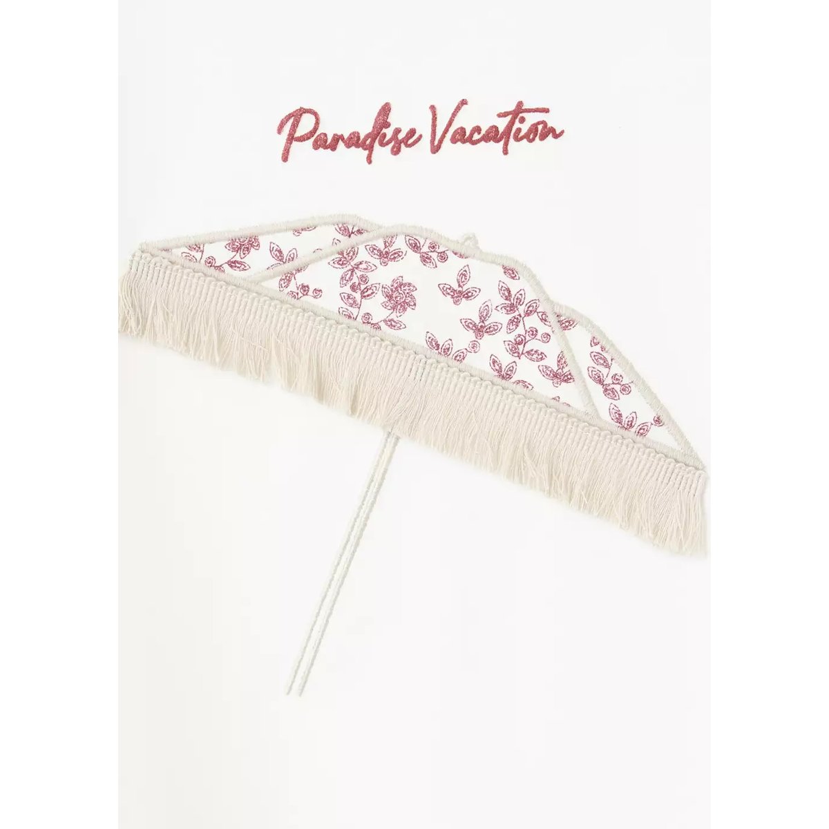 Top imprimé avec détail nœud blanc cassé, MANGO KIDS