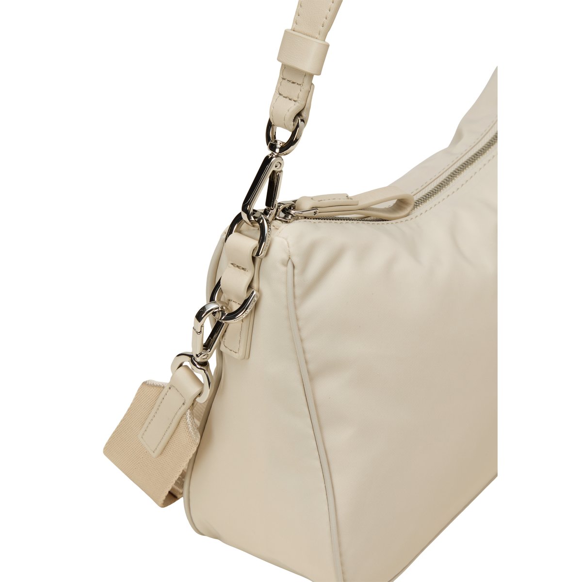 Sac à bandoulière medium en matériau recyclé gris clair, MARC O'POLO