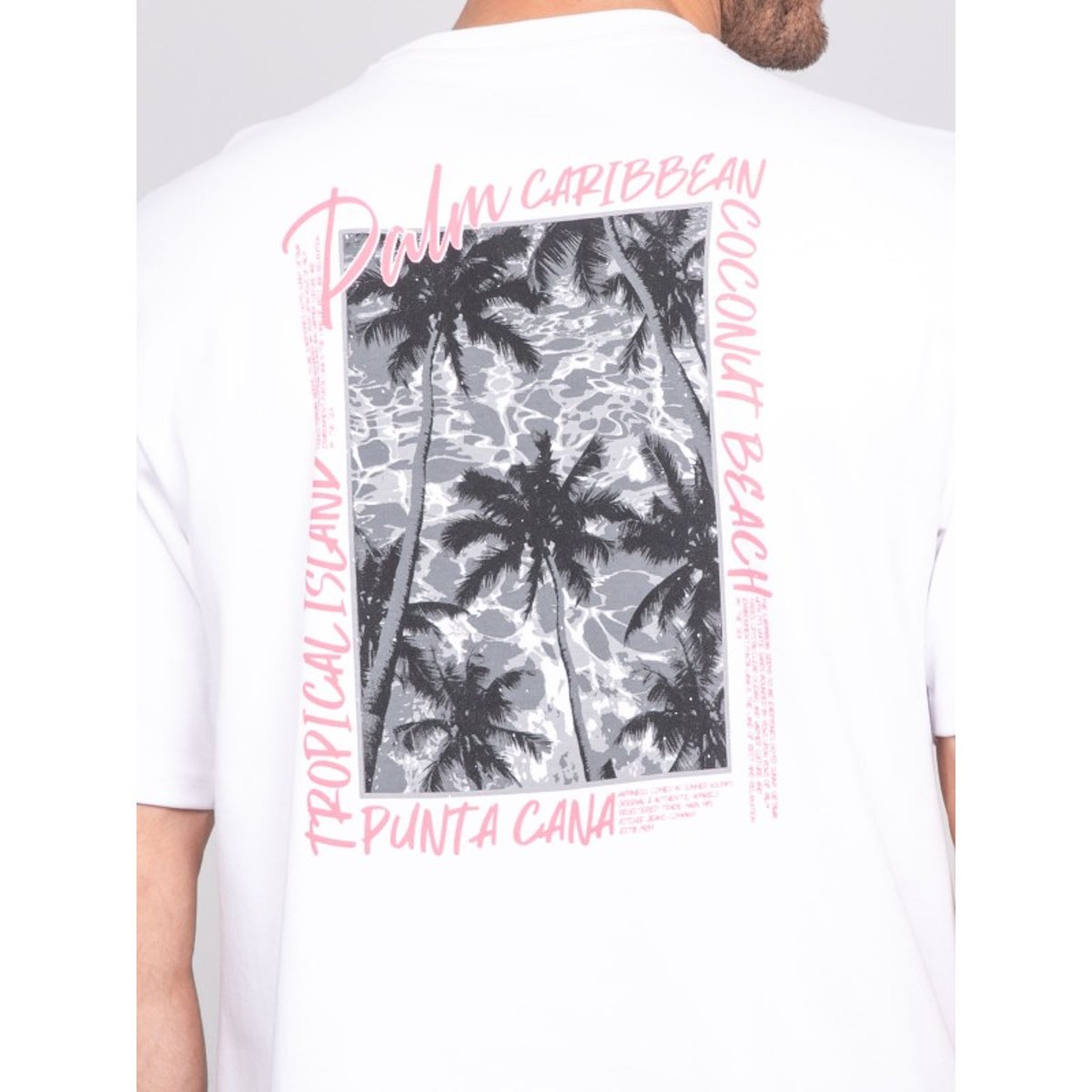 T-shirt Oversize Coton Motifs Nobora blanc, RITCHIE