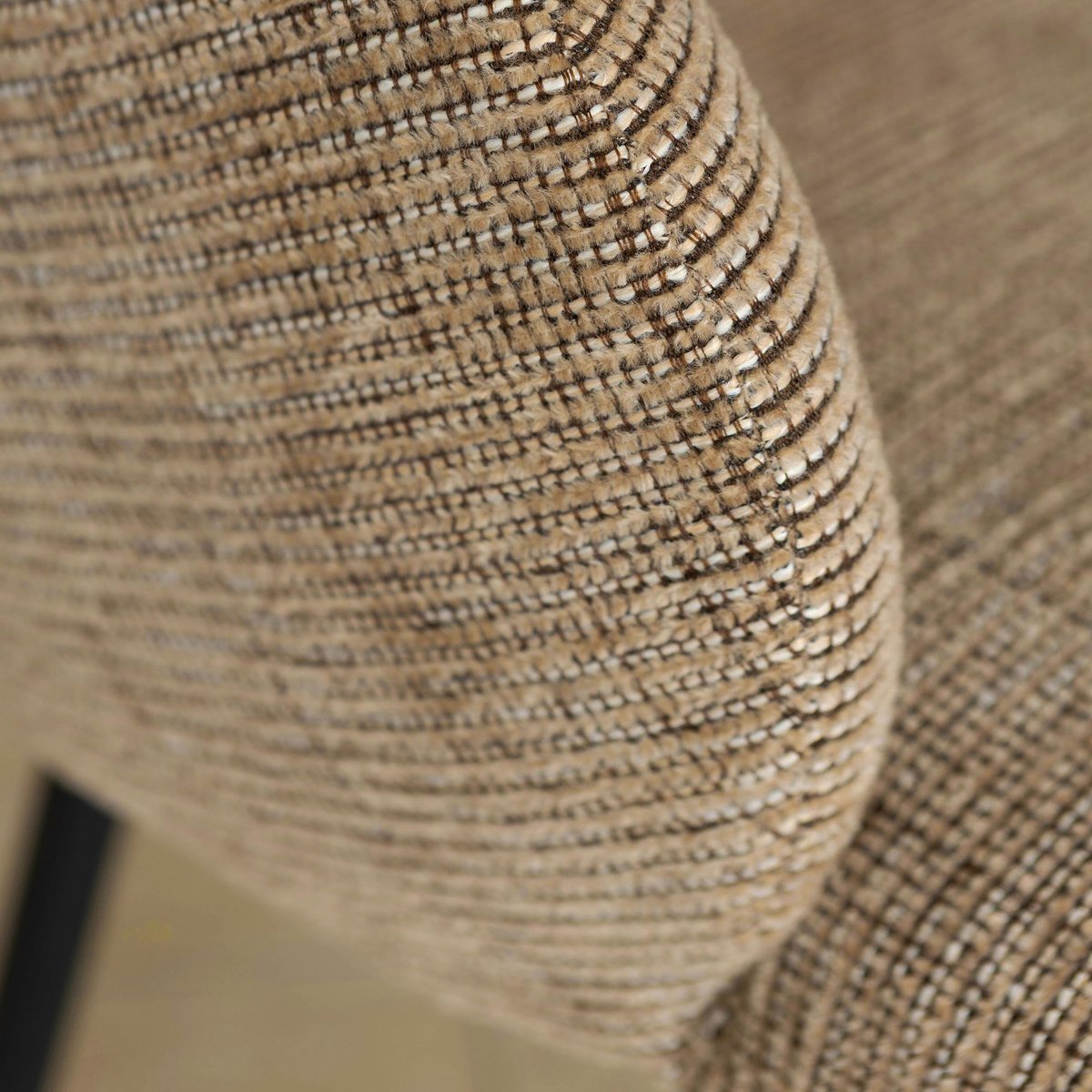 Lot de 2 fauteuils de table en tissu et pieds en métal, GINETTE couleur unique, NOW'S HOME
