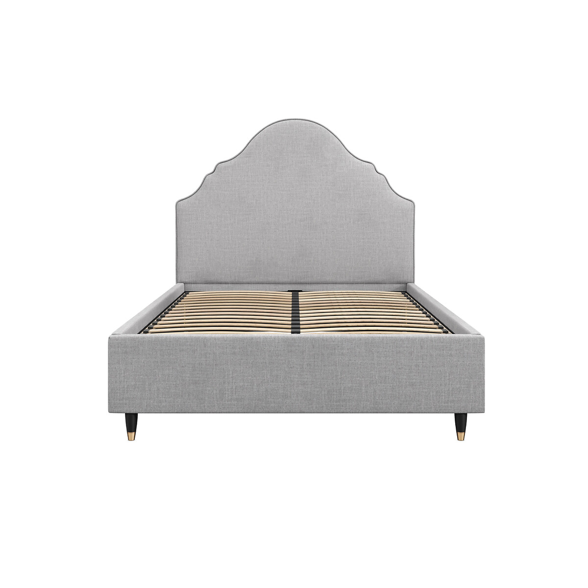 Novella Linen Upholstered Bed with French Style Headboard light grey, ÉDITÉ