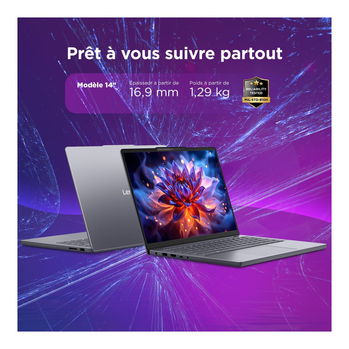 Ordinateur portable IdeaPad Slim 3 14IWC11 COSMIC BLUE 14" Intel Core 3 304 8 Go RAM DDR5 SSD 512 Go couleur unique, LENOVO