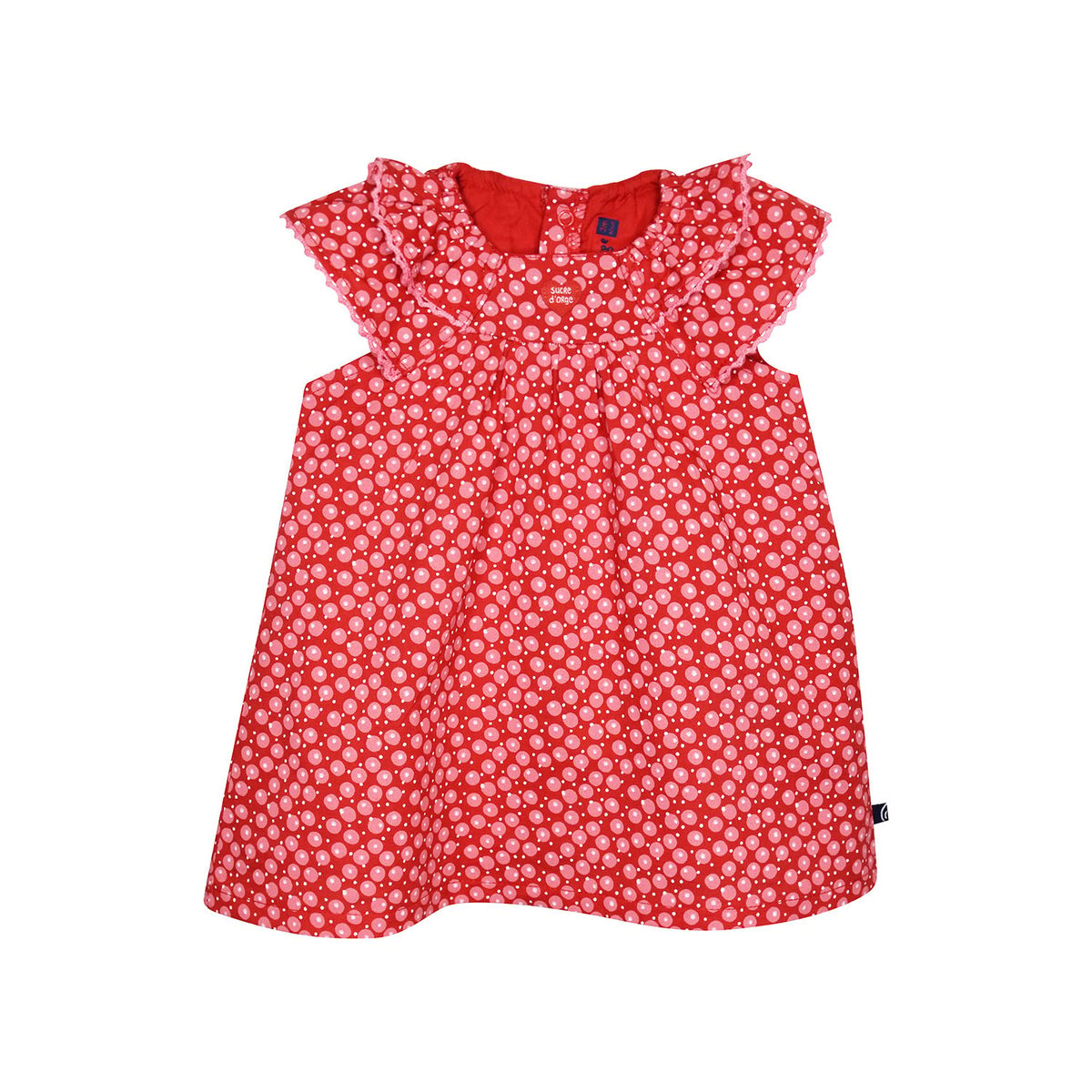 Robe ghalia sans manches bebe rouge, SUCRE D'ORGE