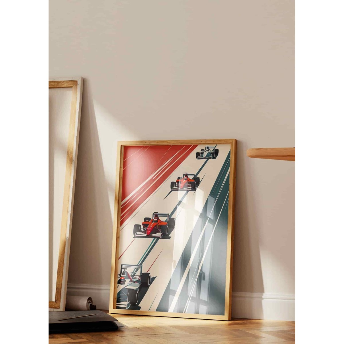 Affiche course automobile vintage - Formule 1 blanc, L'AFFICHERIE