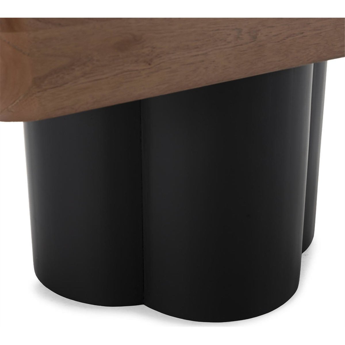 Table de chevet en orme massif noyer et noir mat, RECOLLECTION