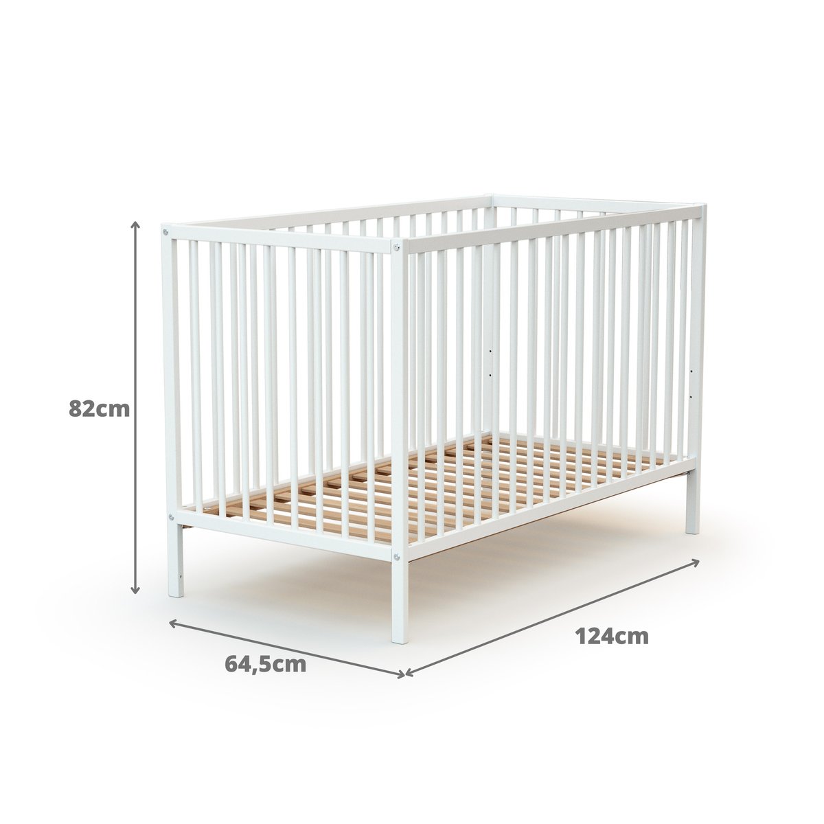 Lit bébé en bois ONE blanc, WEBABY