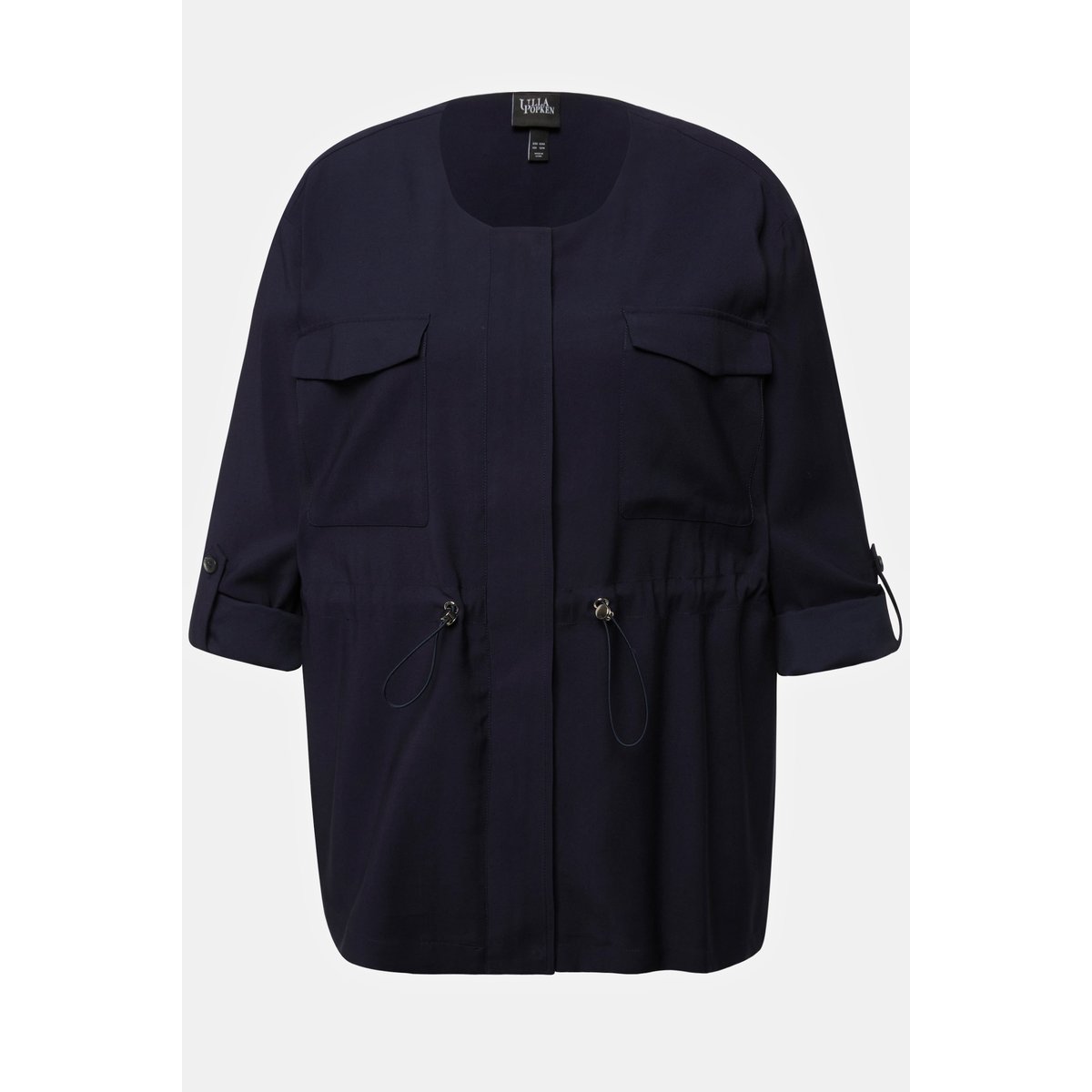 Veste à col rond. Manches 3/4 et cordon de marine, ULLA POPKEN
