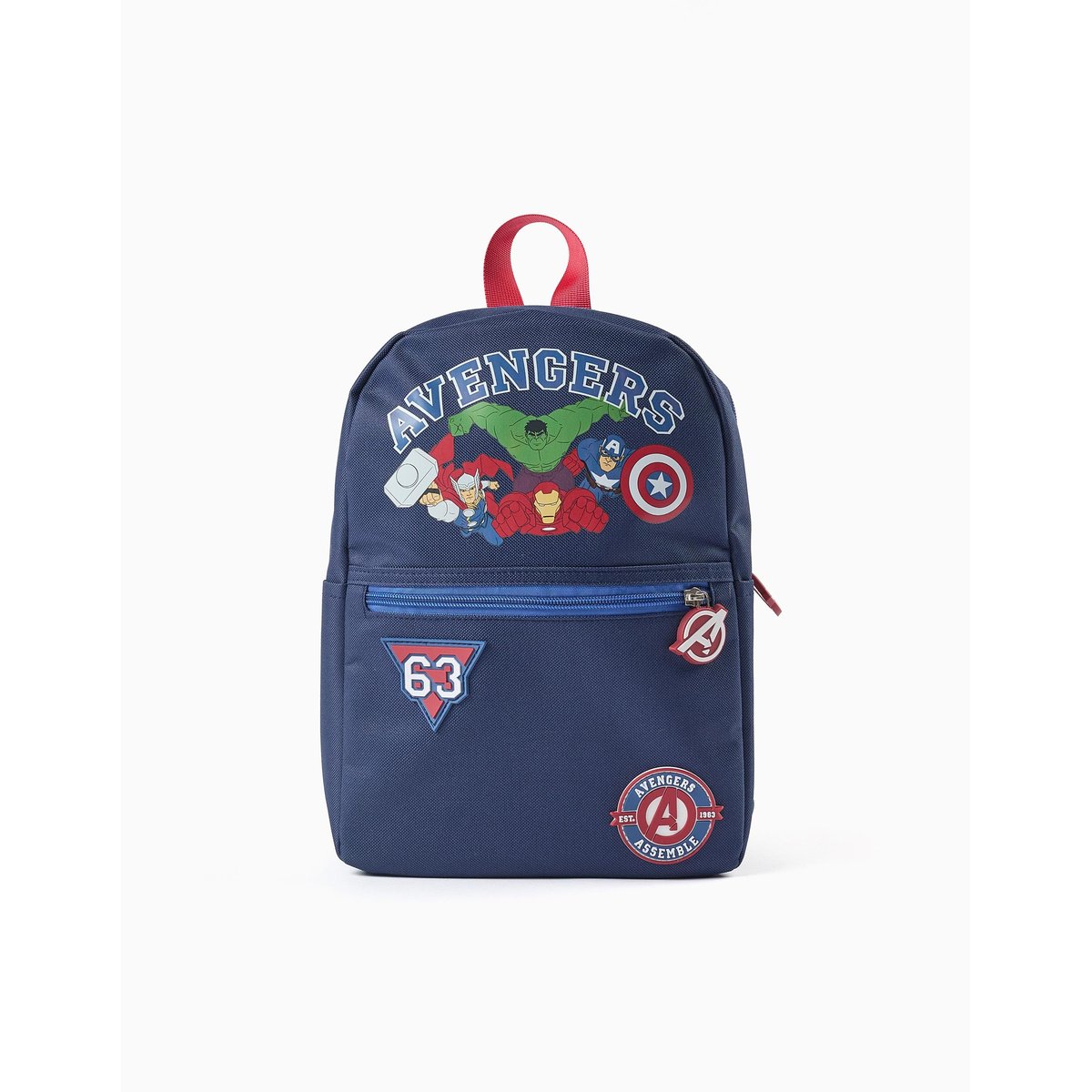 Sac à dos avec imprimés et patchs Avengers bleu foncé, ZIPPY