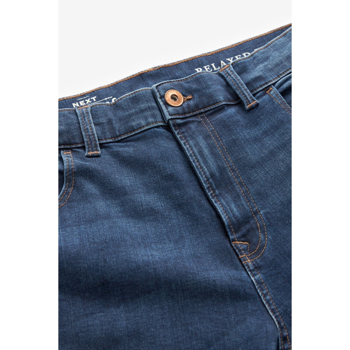 Jean décontracté stretch essentiel bleu moyen, NEXT