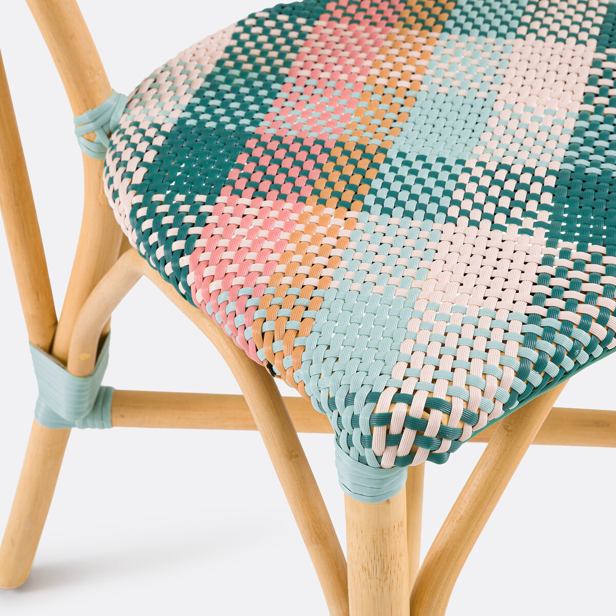 Lot de 2 chaises tressées tartan, Musette multicolore rose, LA REDOUTE INTERIEURS