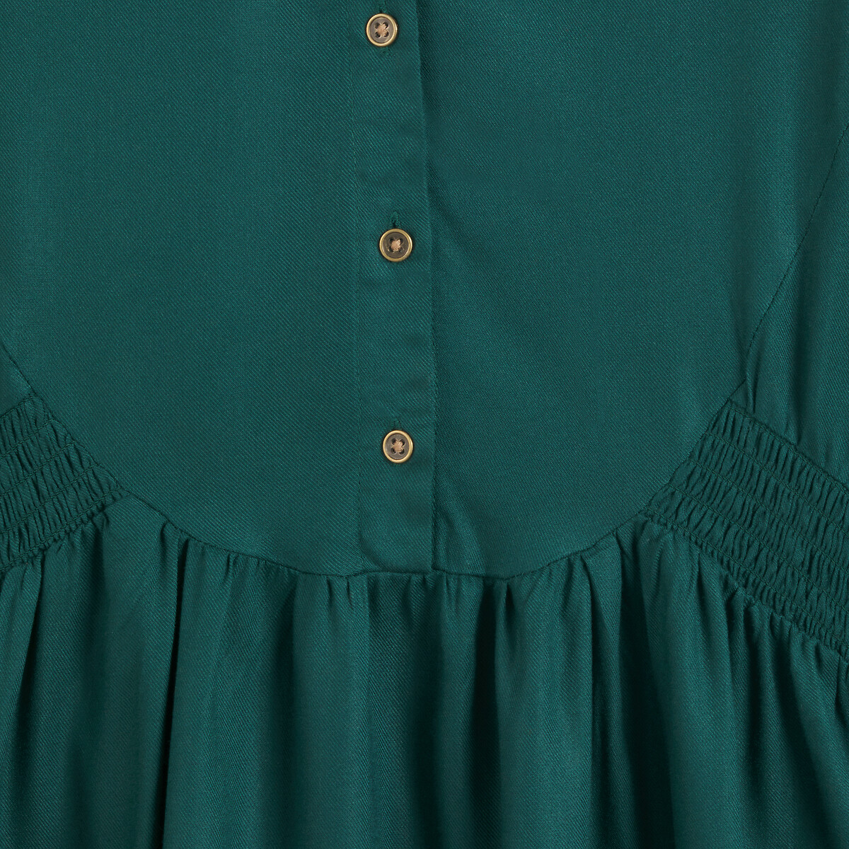 Buttoned Dress green, LA REDOUTE COLLECTIONS