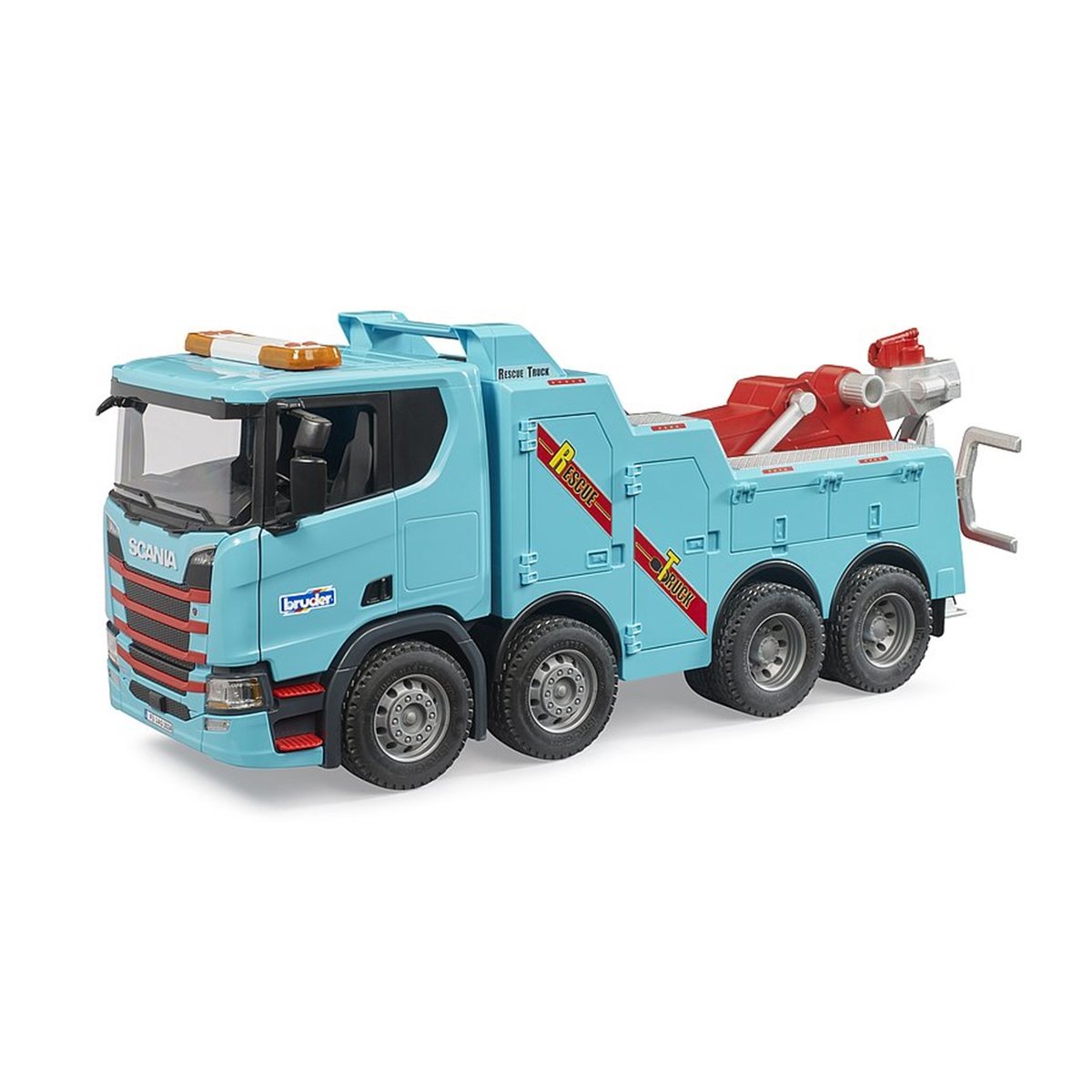 Camion de dépannage et de remorquage bleu, BRUDER