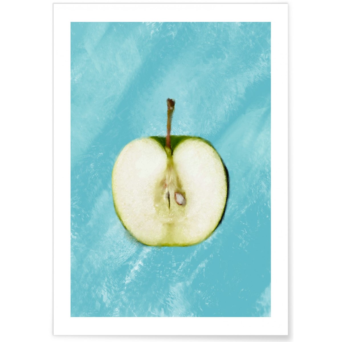 Affiche Peinture Pomme blanc, L'AFFICHERIE