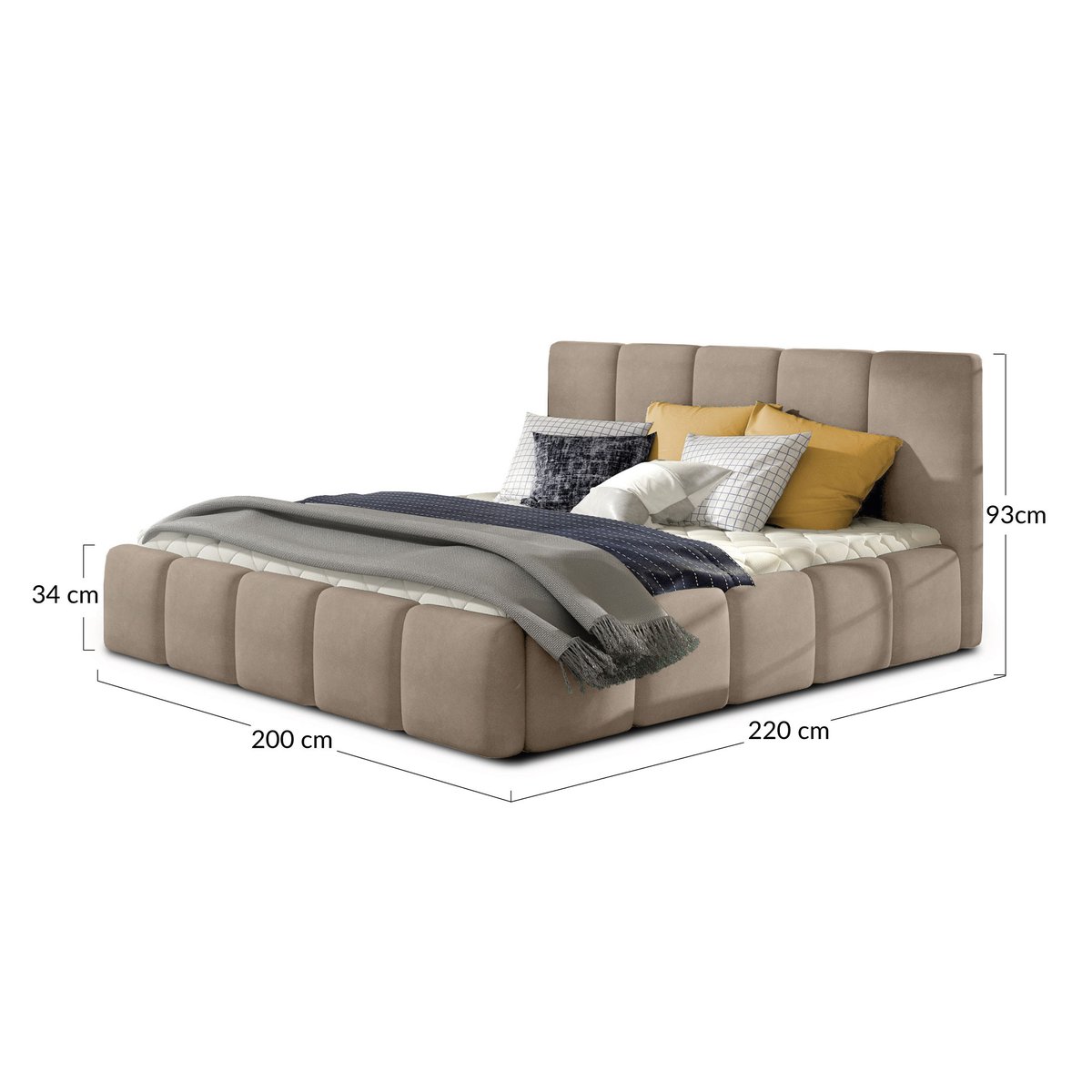 Lit coffre - LUCEA bleu nuit, BEST MOBILIER