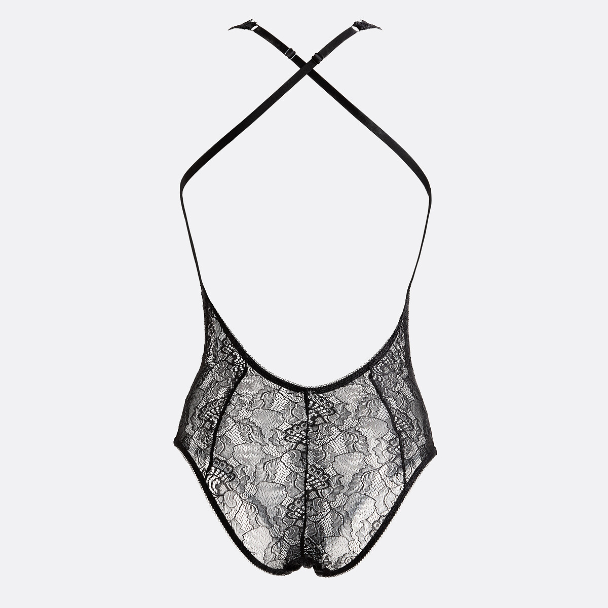 Body in pizzo con spacco nero , SUITE PRIVEE