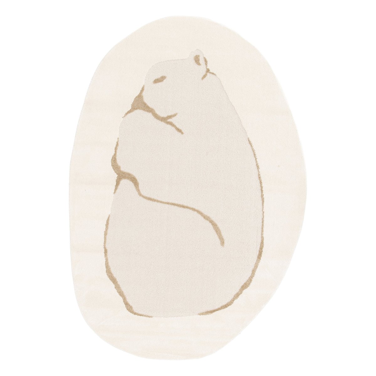 Tapis enfant avec effet relief ORSO beige sable, AFK LIVING