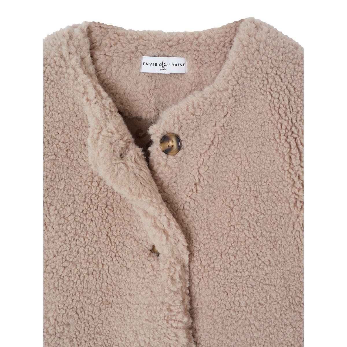 Veste sherpa doublée léopard collection capsule mère- taupe, ENVIE DE FRAISE