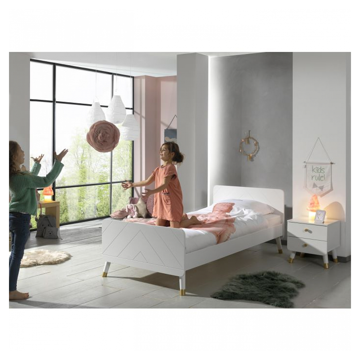 Billy Lit satin + Chevet satin couleur unique, VIPACK