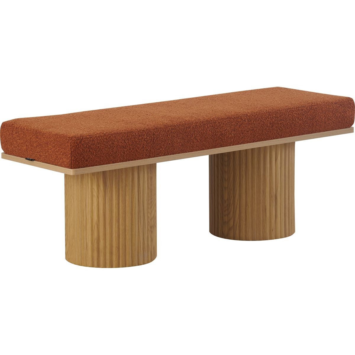 Banc en tissu bouclé - MAHE rouille, HOMIFAB