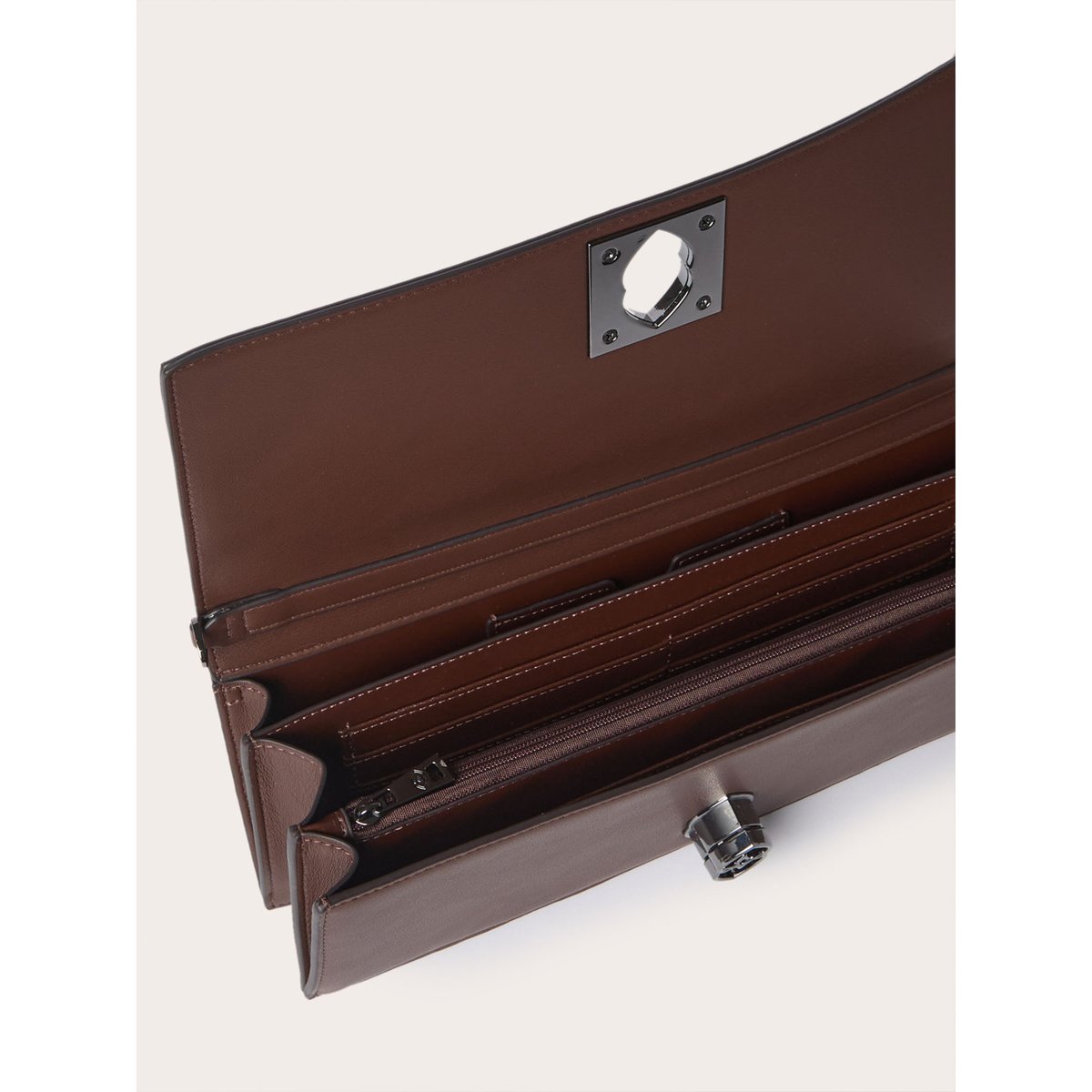 Wallet Bag effet reptile marron, MOTIVI
