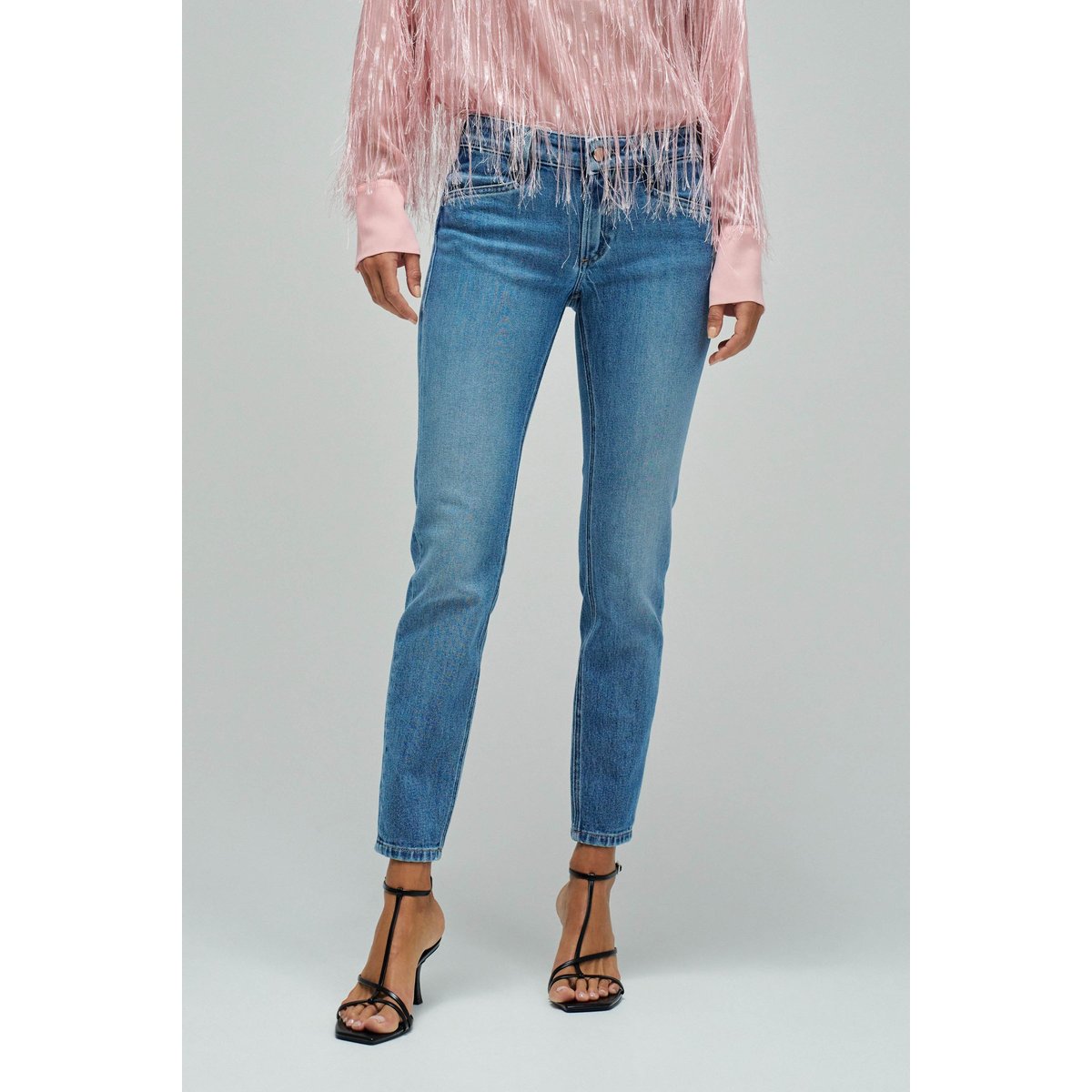 JEAN WONDER PUSH UP CROPPED SKINNY bleu denim, SALSA JEANS