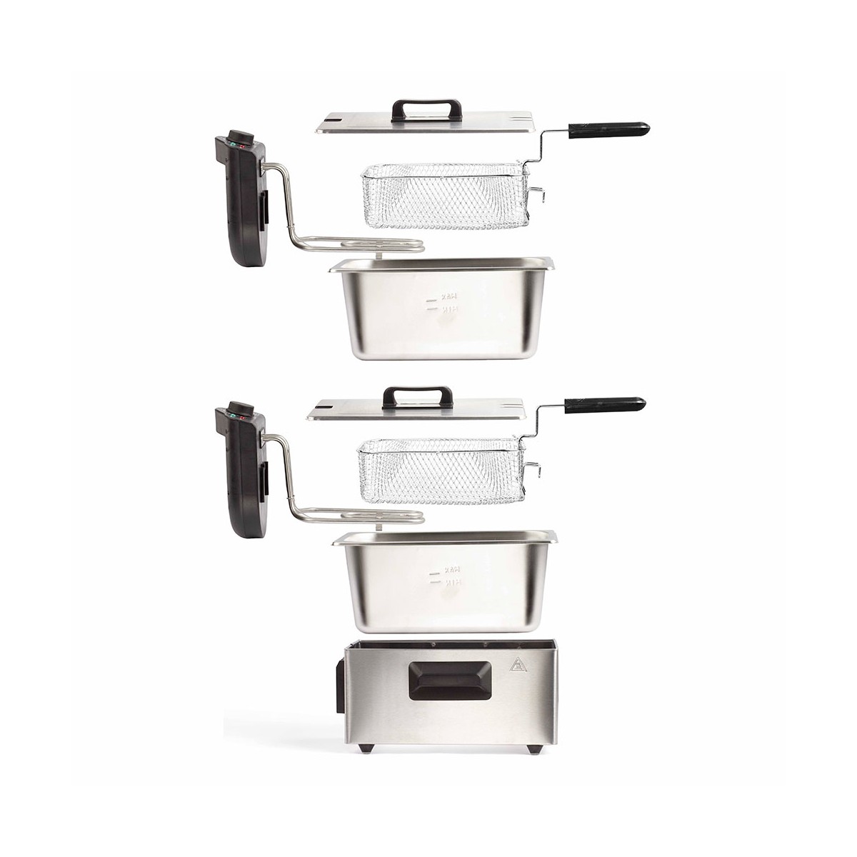 Friteuse double 2 x 3 L gris, LIVOO