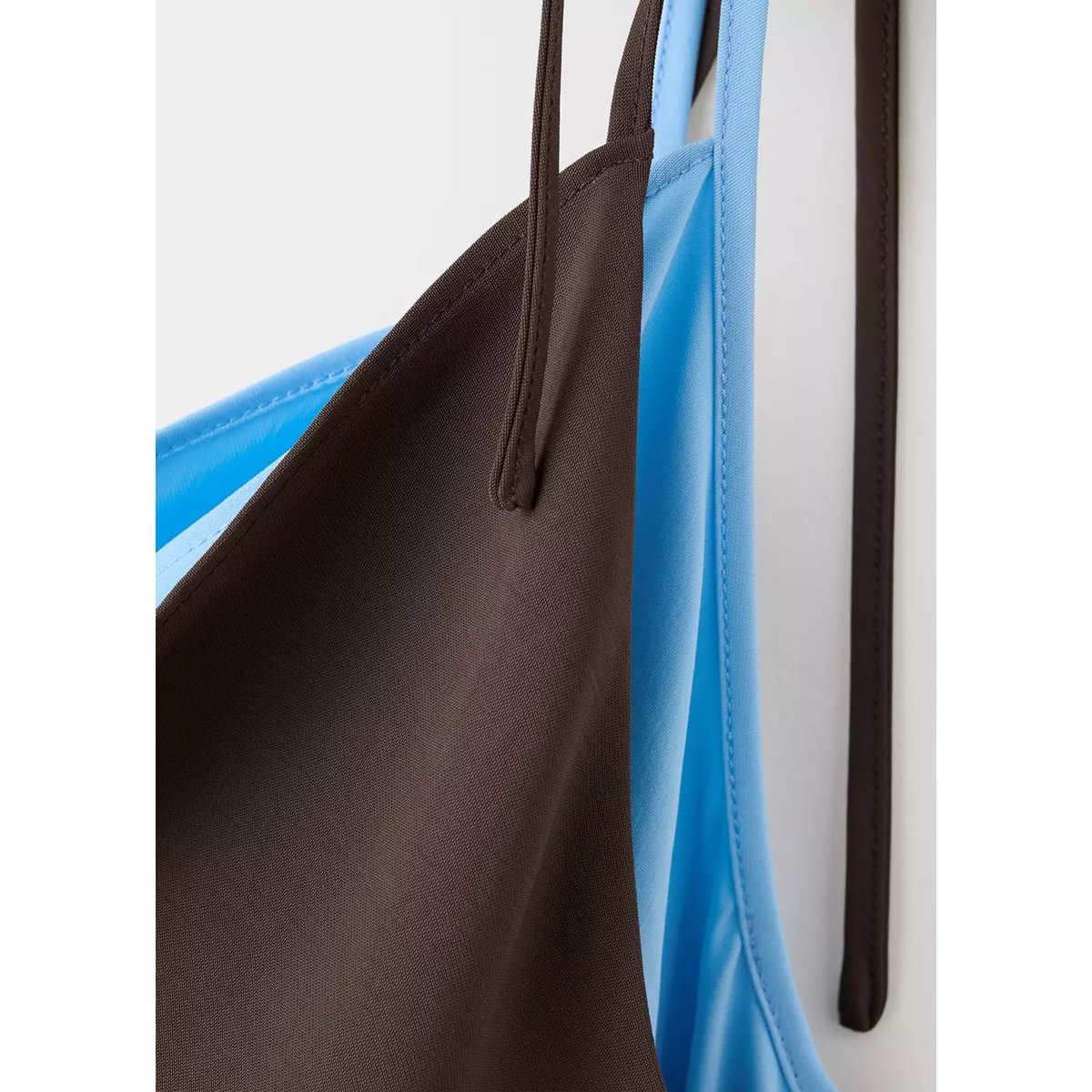 Robe à superposition de liens à nouer marron, MANGO