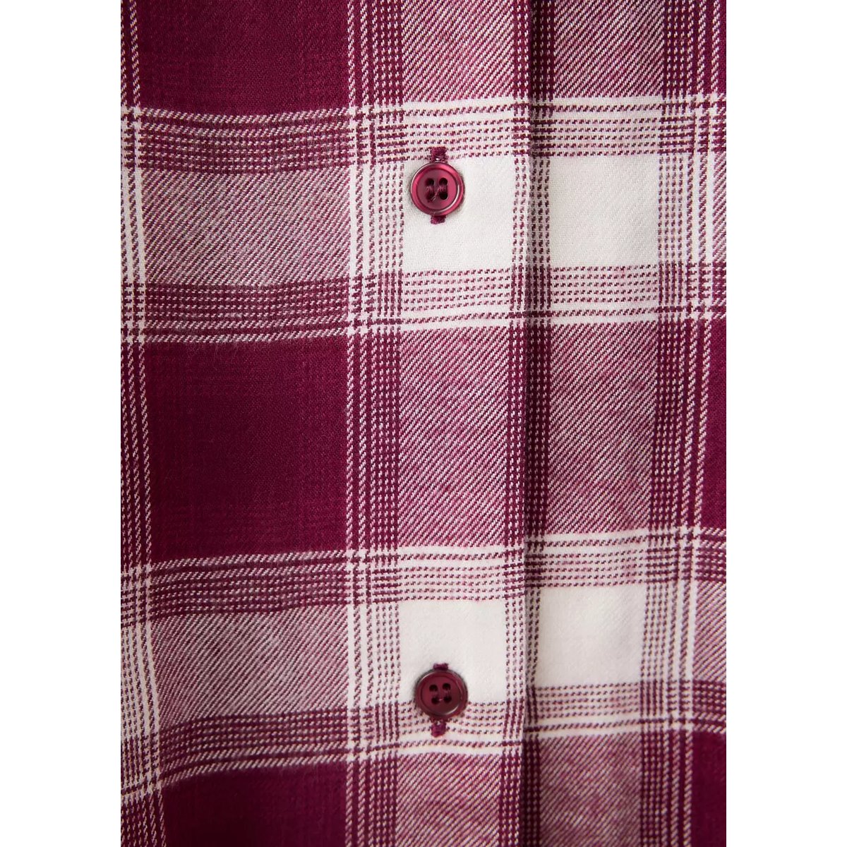 Chemise pyjama flanelle carreaux bordeaux, MANGO