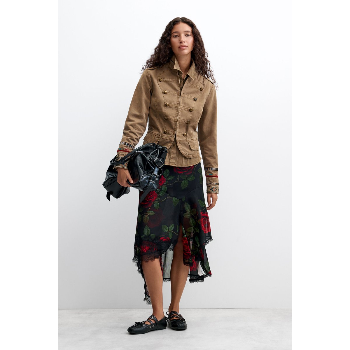 veste regular en coton vert, DESIGUAL