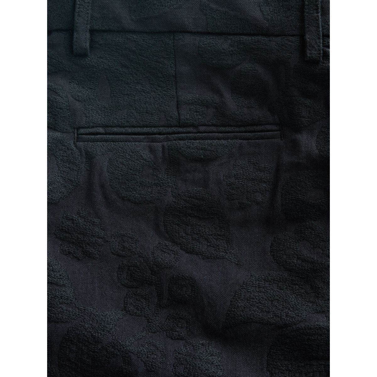 Pantalon costume coton tapisserie noir, NEXT