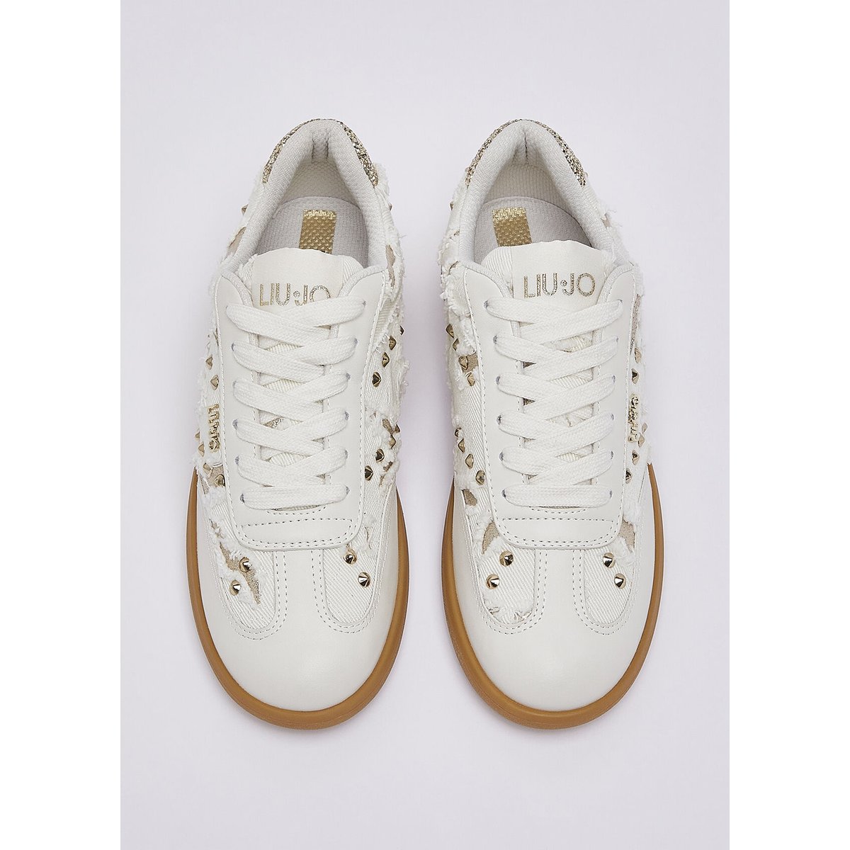 Sneakers avec clous blanc lait, LIU JO