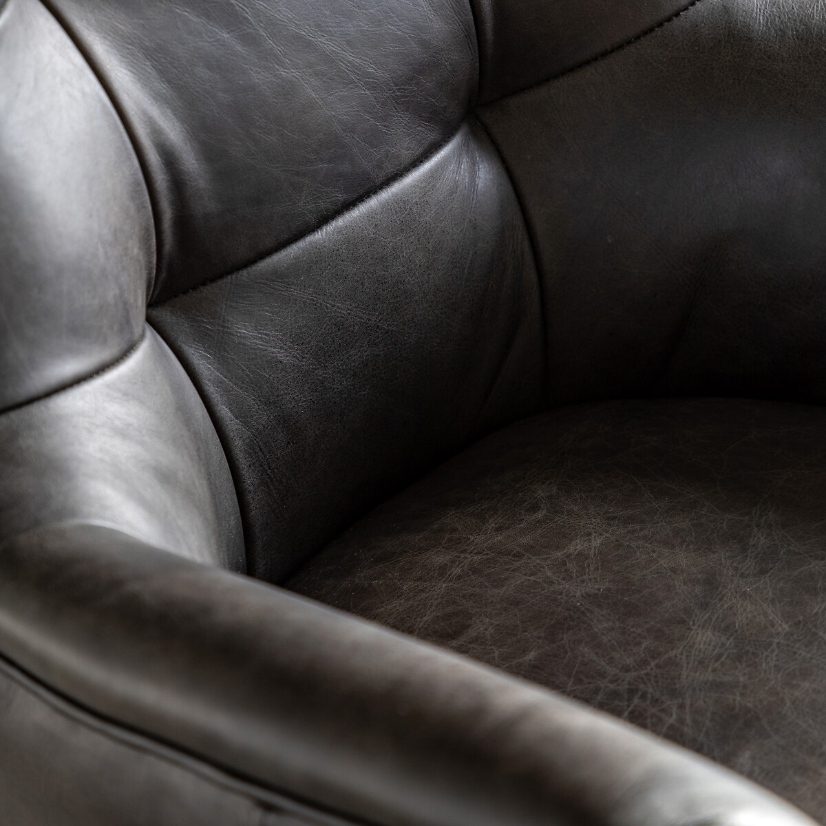 Bihar Leather Swivel Chair black, ÉDITÉ