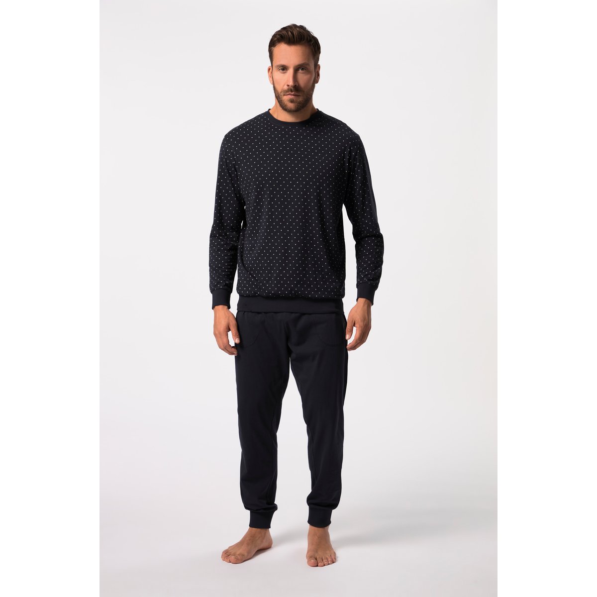 Pyjama ventre confort deux pièces bleu marine, JP1880