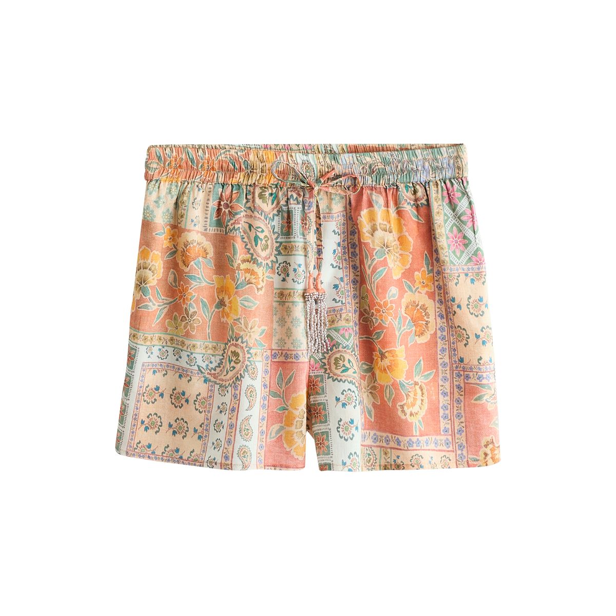 Ensemble pyjama short et caraco pêche rose cachemire, NEXT