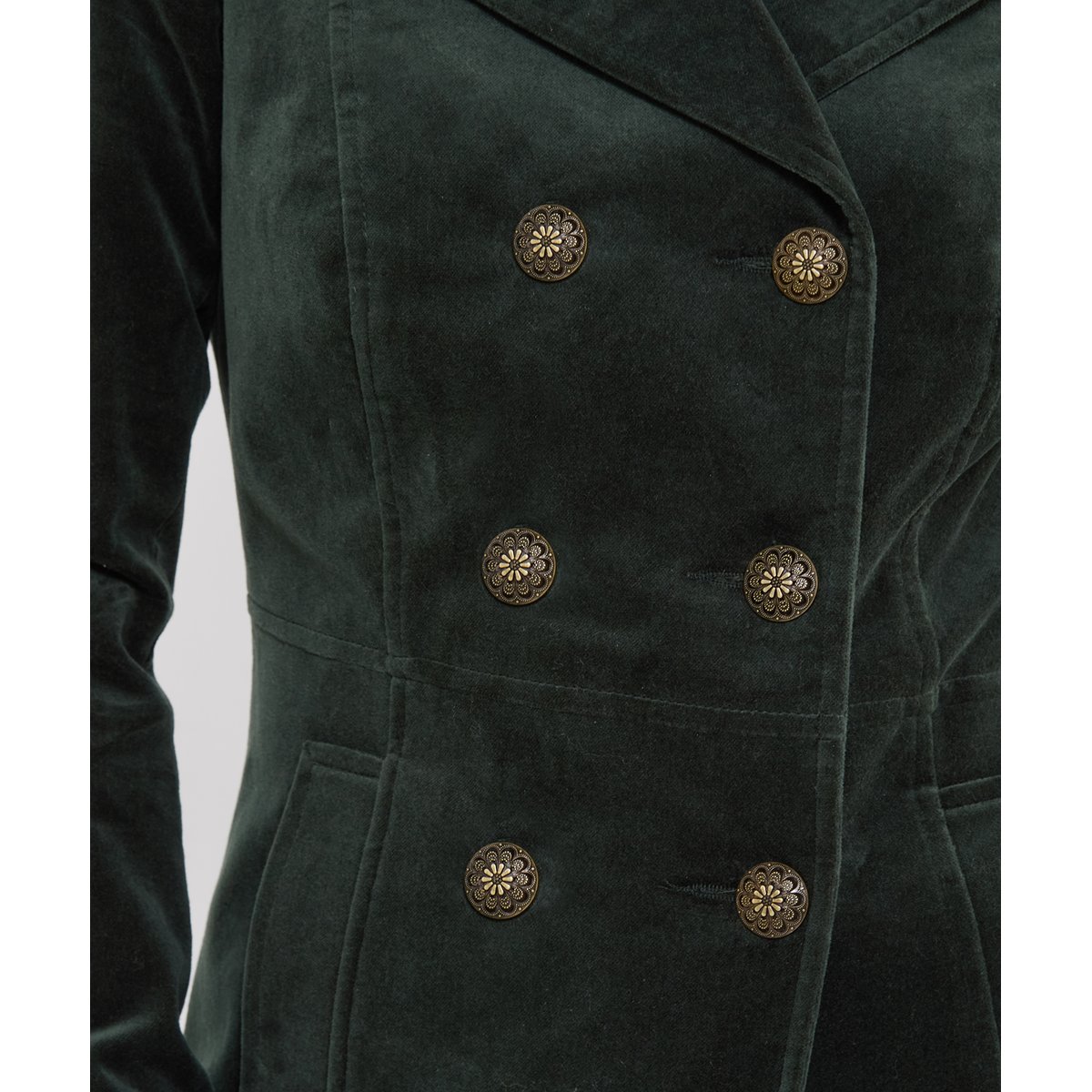 Manteau Croisé en Moleskine Esme vert, JOE BROWNS