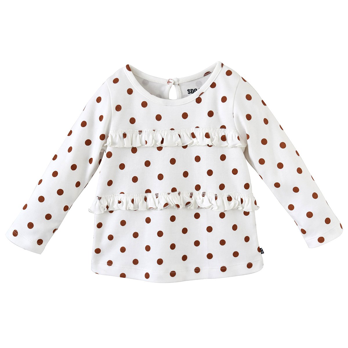 T shirt a pois look girly blanc, SUCRE D'ORGE