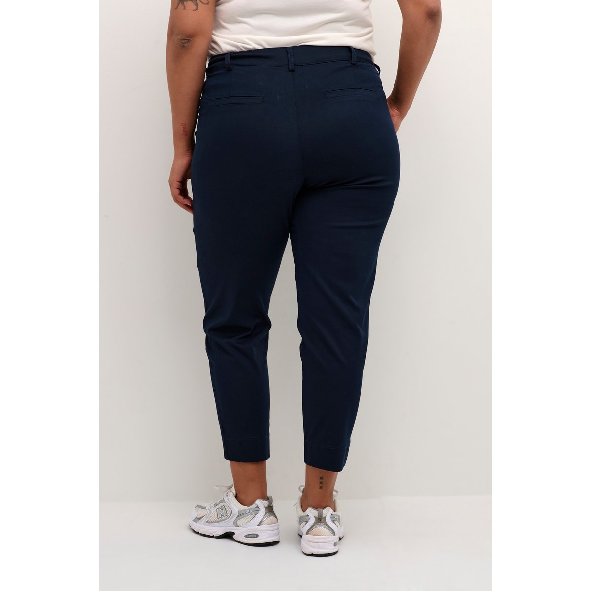 Pantalon casual bleu midnight marine, KAFFE CURVE