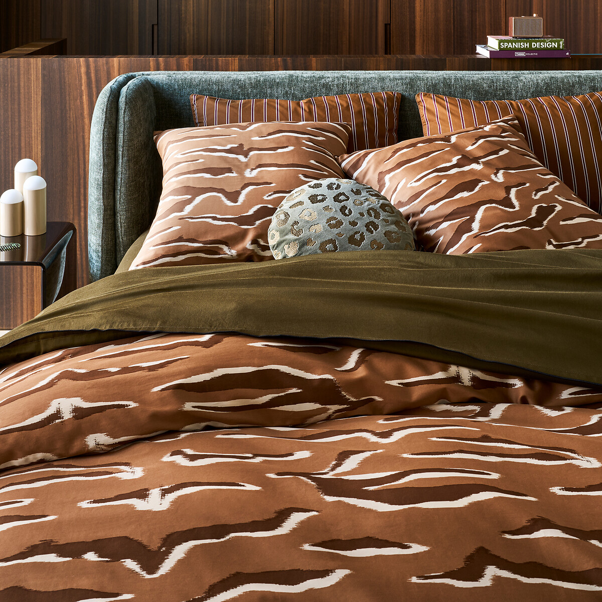 Otsa Cotton Sateen Duvet Cover animal print, LA REDOUTE INTERIEURS
