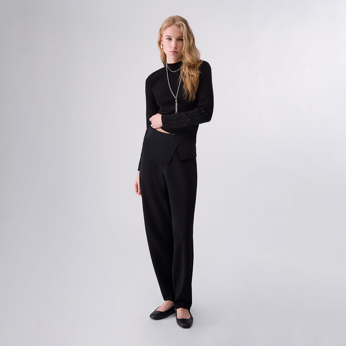 Blouse avec découpes noir, LIU JO