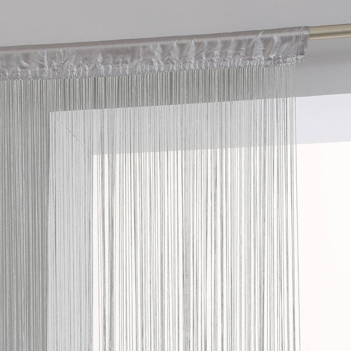 Lot de 2 rideaux fils décoratifs gris, TOILINUX