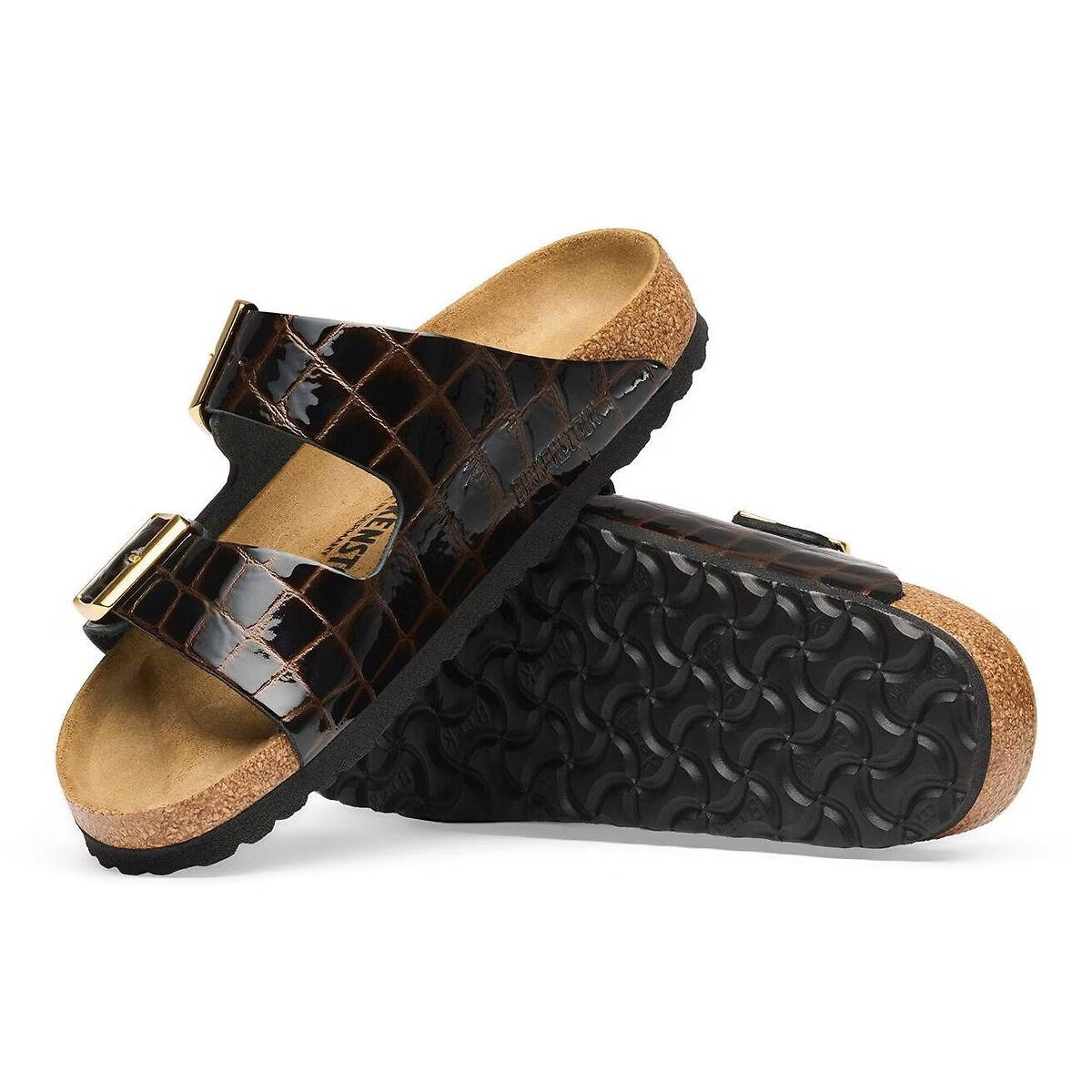 Mules double bride, en cuir, ARIZONA marron foncé, BIRKENSTOCK