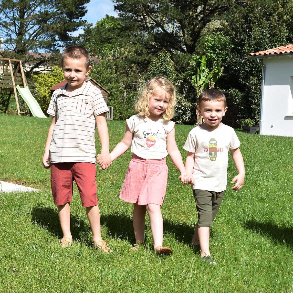 Polo neo manches courtes enfant blanc, SUCRE D'ORGE