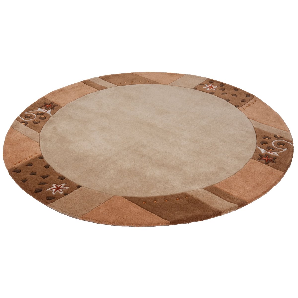 Tapis gabbeh en laine et viscose - ROYAL GANGES miel, THEKO