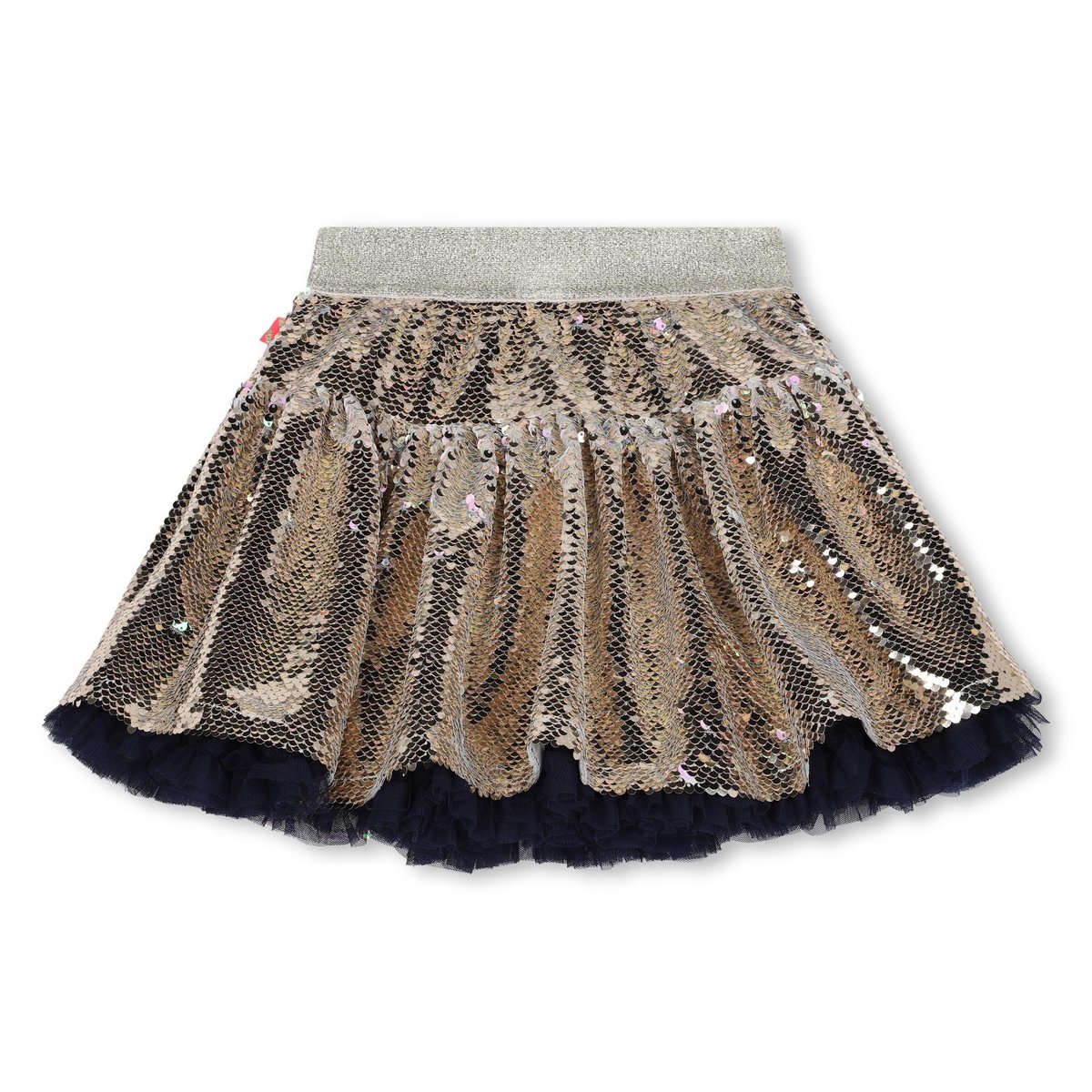 Jupe à taille élastique irisée dore, BILLIEBLUSH