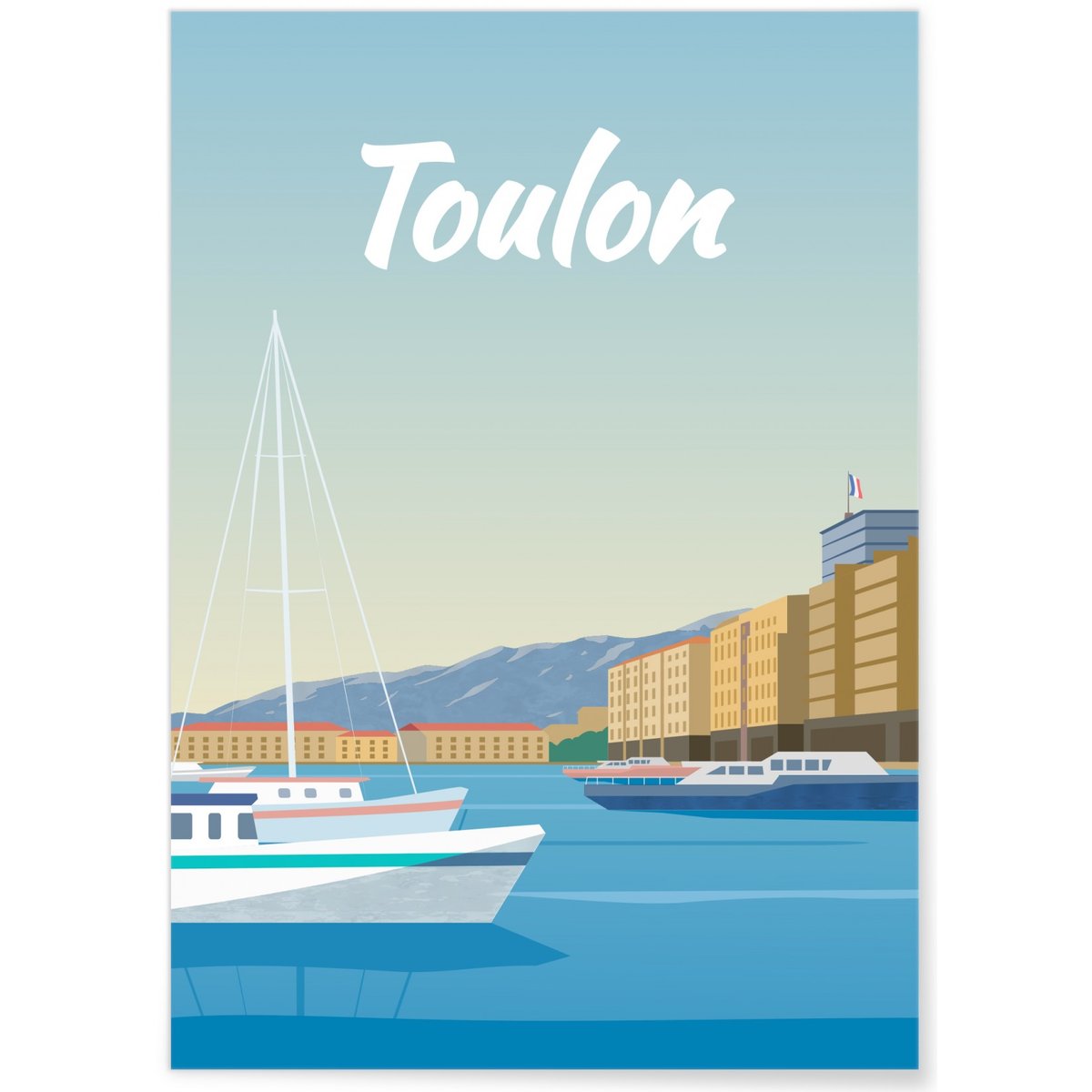 Affiche ville Toulon blanc, L'AFFICHERIE