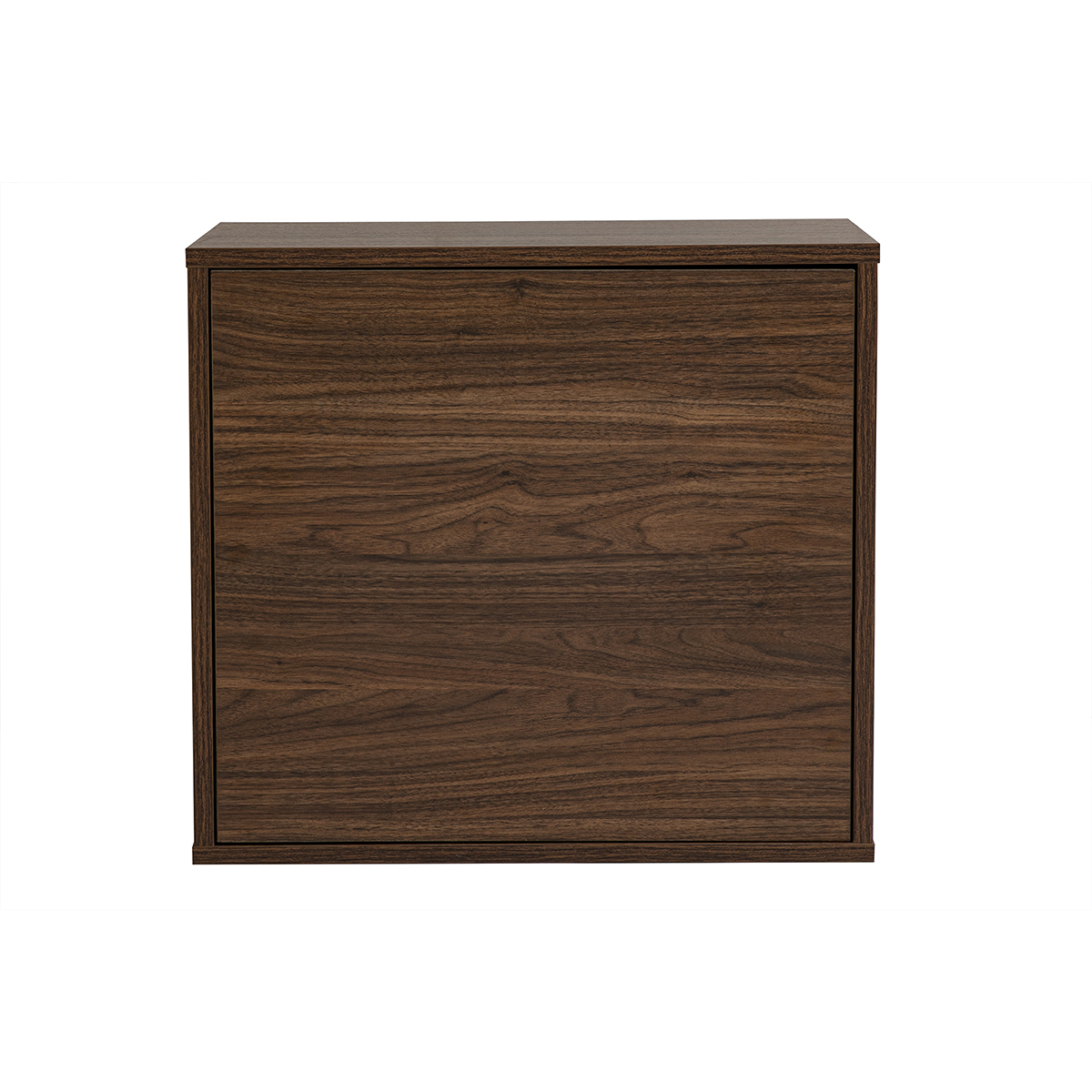 Rangement mural finition blanche et bois clair chêne L55 cm FLEXO noyer, MILIBOO
