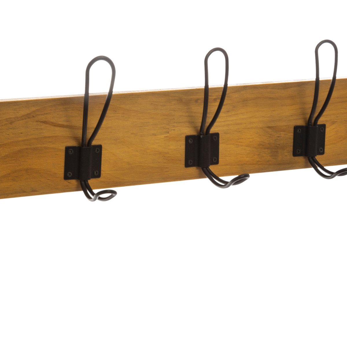Patère 5 crochets en bois et métal RAOUL marron, ATMOSPHERA