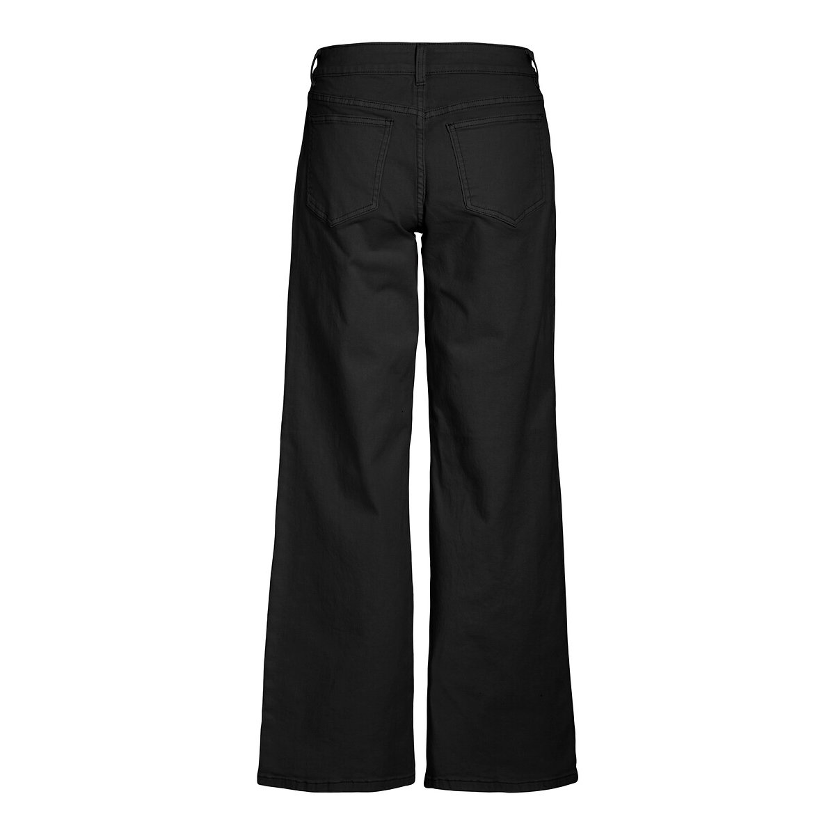 Jean large poches plaquées devant, taille haute noir, VILA